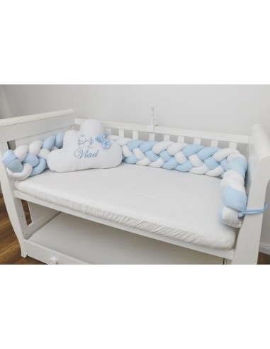 Set pentru patut - Braided Baby Blue