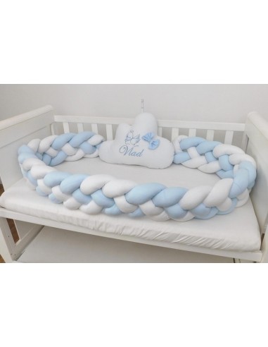 Set pentru patut - Braided Baby Blue