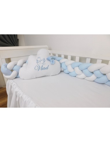 Set pentru patut - Braided Baby Blue