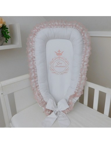 Baby Nest - Powder Pink Wide Lace