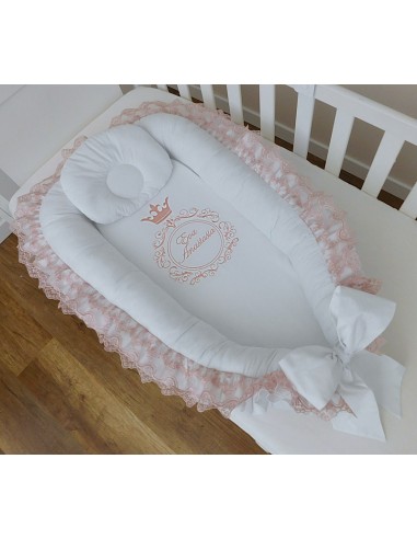 Baby Nest - Powder Pink Wide Lace