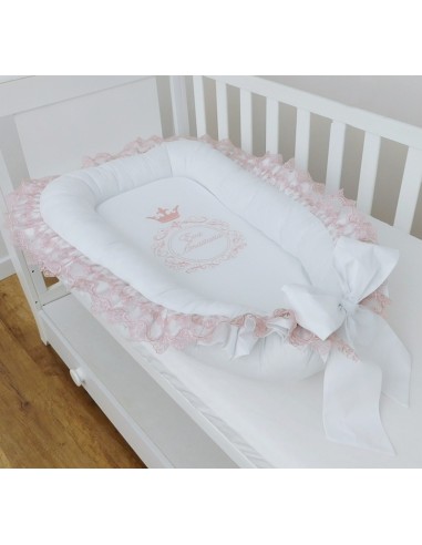 Baby Nest - Powder Pink Wide Lace