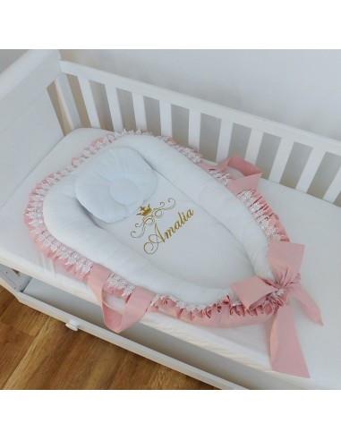 Baby Nest  personalizat- Lace Powder...
