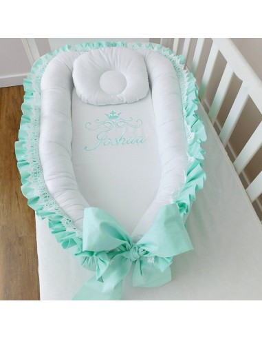 Baby Nest Personalizat - Blossom Aqua...