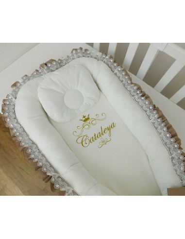 Baby Nest Personalizat - Blossom Brown