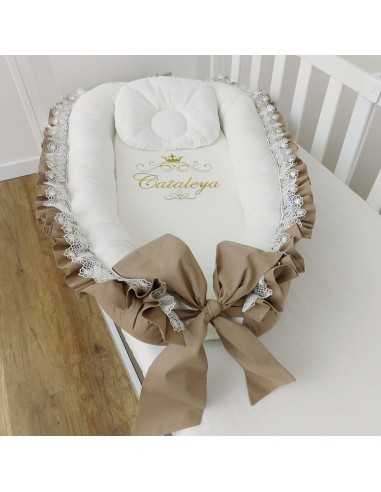 Baby Nest Personalizat - Blossom Brown
