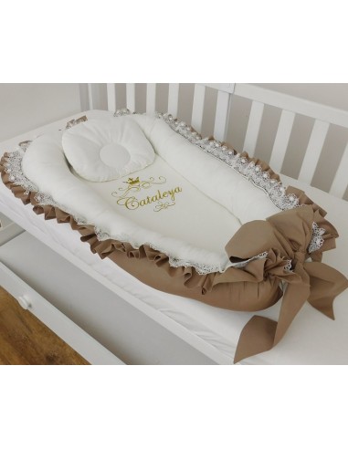 Baby Nest Personalizat - Blossom Brown