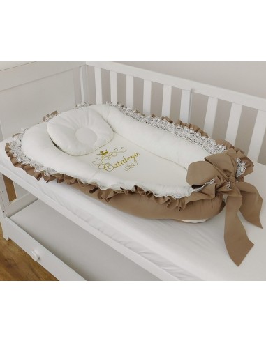 Baby Nest Personalizat - Blossom Brown