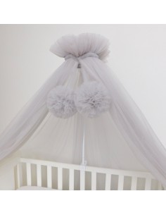 Baldachin Tul - Thick Gray 2