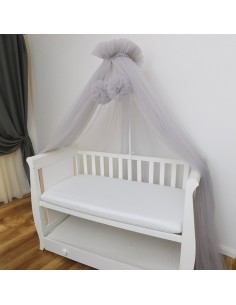 Baldachin Tul - Thick Gray